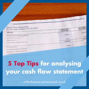 5 Top Tips for analysing your cash flow statement